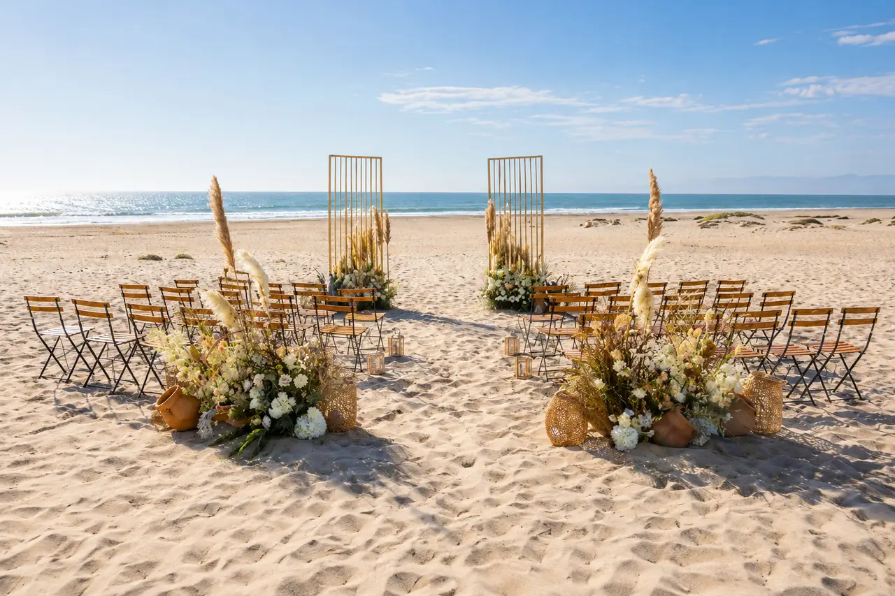 Zachari Dunes on Mandalay Beach bohemian ceremony