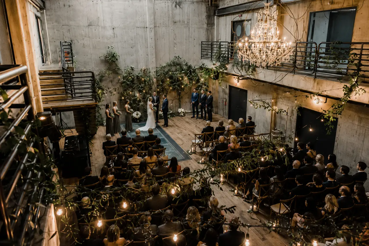 Fremont Foundry by Landmark Event Co. industrial loft ceremony