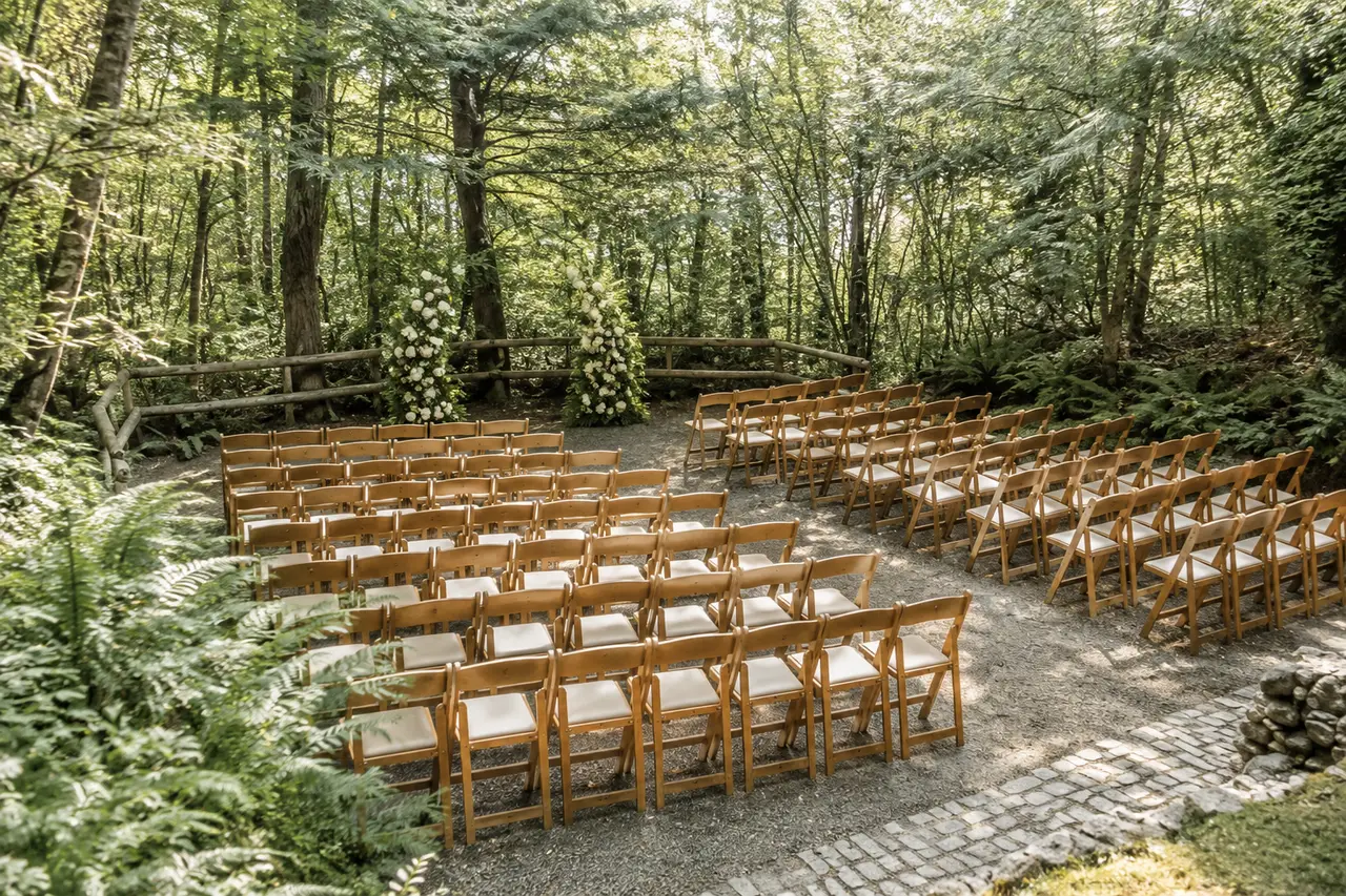 The Lodge at St. Edward State Park seattle wooded wedding ceremony