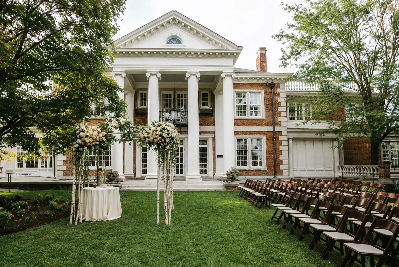 The Mansion at Strathmore garden ceremony