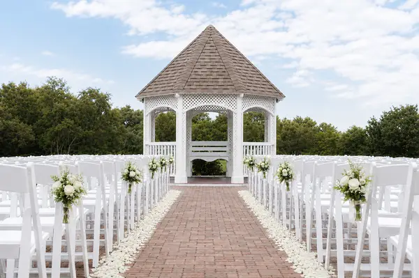 The Tirrell Room gazebo garden ceremony