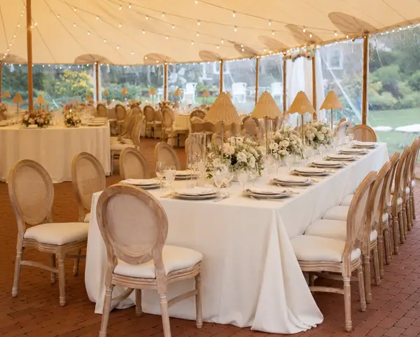 Farm Neck Golf Club clug elegant tented wedding reception