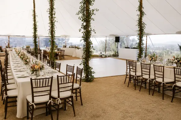Pamet Harbor Yacht & Tennis Club cape cod tented wedding reception