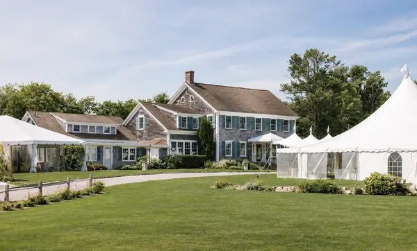 The Dennis Inn cape cod tented garden wedding reception