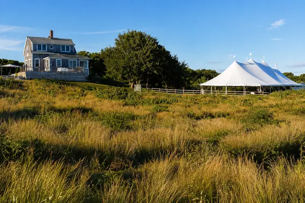 Vanderhoop Homestead elegant tented wedding reception