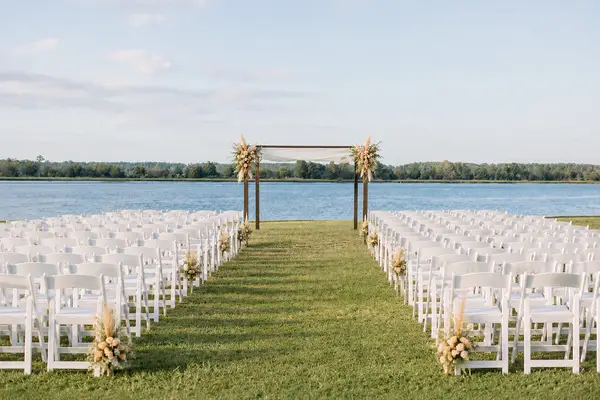 The Island House waterside ceremony