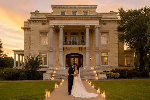 Alexander Mansion (The Dallas Woman's Forum) bride groom kiss