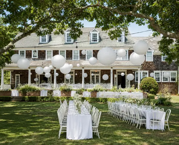 The Rams Head Inn shelter island garden wedding reception