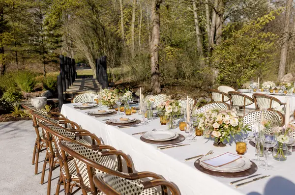 The Bird and Bottle Inn wooded outdoor reception