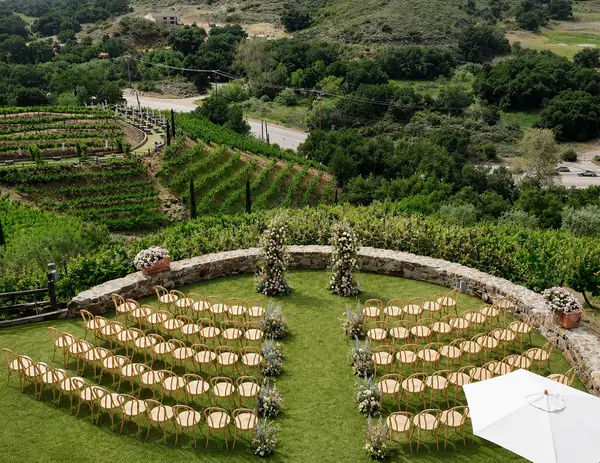 Cielo Farms cermony aerial drone photo