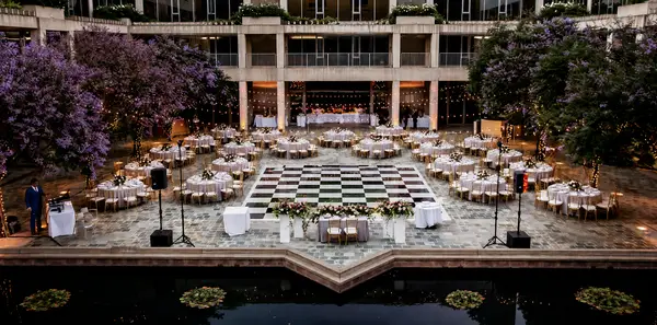 Skirball Cultural Center courtyard reception