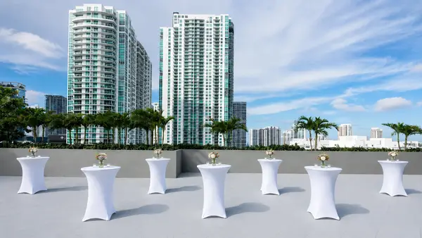 Hyatt Centric Brickell Miami rooftop cocktail reception