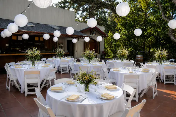 Bargetto Winery wedding courtyard reception