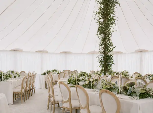 The Santa Lucia Preserve tented wedding reception