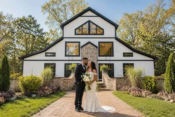 Milk and Honey Farms bride groom kiss