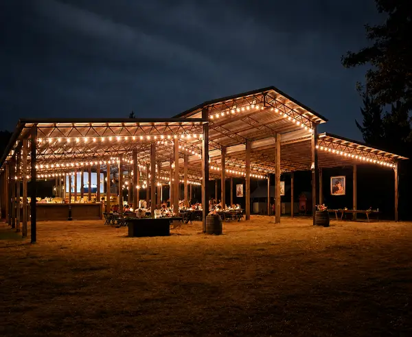 Swank Farms pavilion wedding reception
