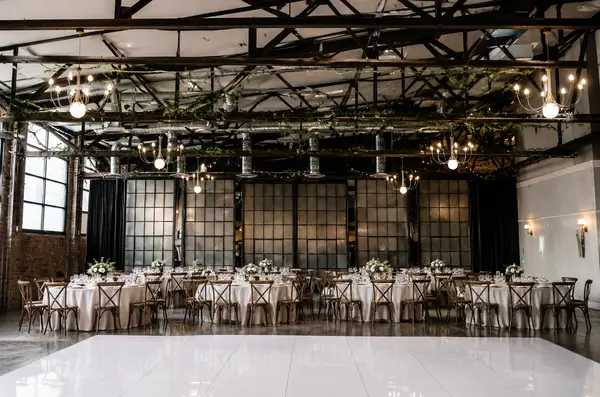 Lilah fishtown industrial wedding reception and dance floor