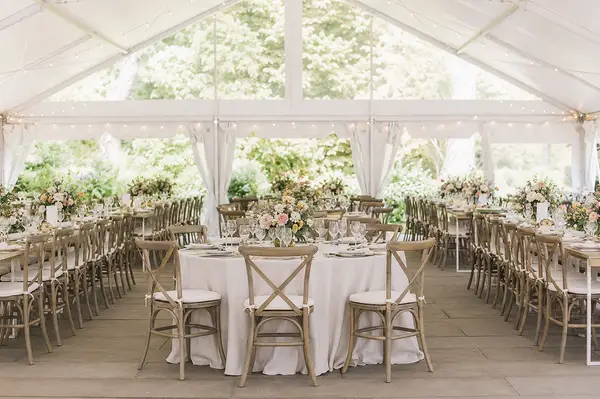 Portico at Awbury Arboretum tented reception