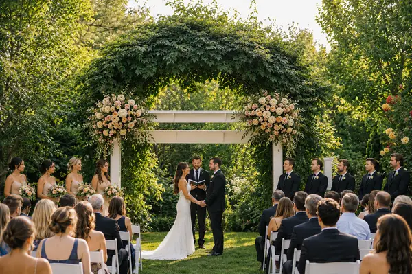 The Inn at Leola Village garden ceremony