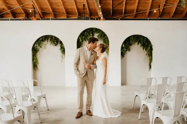 The Vistonian indoor ceremony bridal portrait