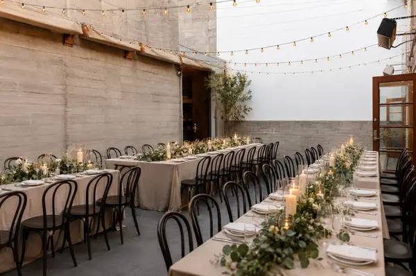 Rooftop wedding reception at Foreign Cinema in The Mission
