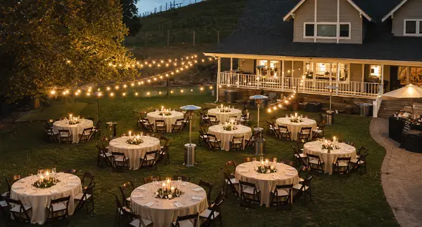 Big Dog Vineyards garden reception