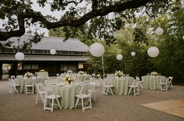 Wedding reception at Hakone Estate and Gardens in Saratoga