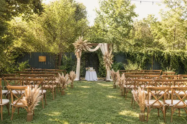 Lavender Inn garden ceremony