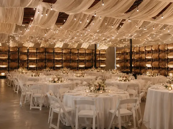 Columbia Collective by Landmark Event Co. events co romantic wine cellar reception