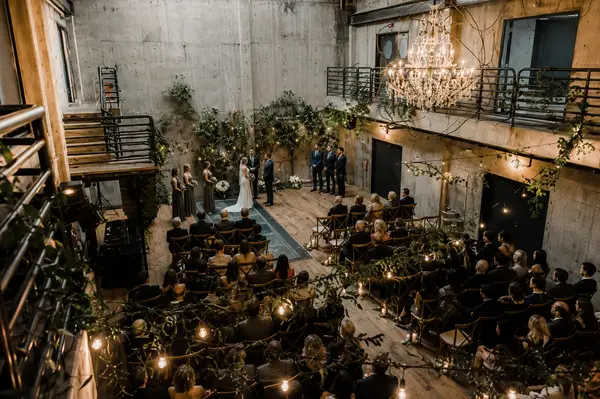 Fremont Foundry by Landmark Event Co. industrial loft ceremony