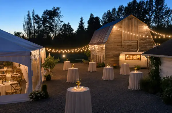 Mount Peak Farm seattle tented wedding reception