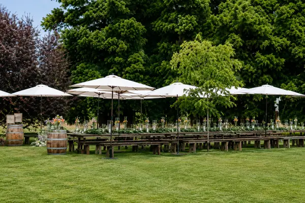 The Silo on 74th picnic style wedding reception