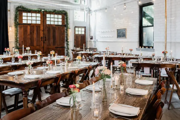 Firehouse Chicago industrial wedding reception