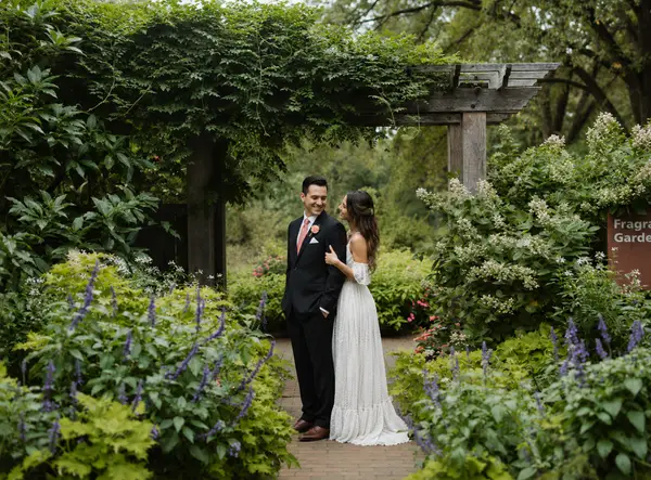 Morton Arboretum bridal garden portrait