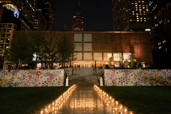 Museum of Contemporary Art Chicago nighttime reception property exterior