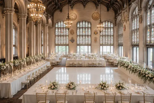 University Club of Chicago black tie wedding reception