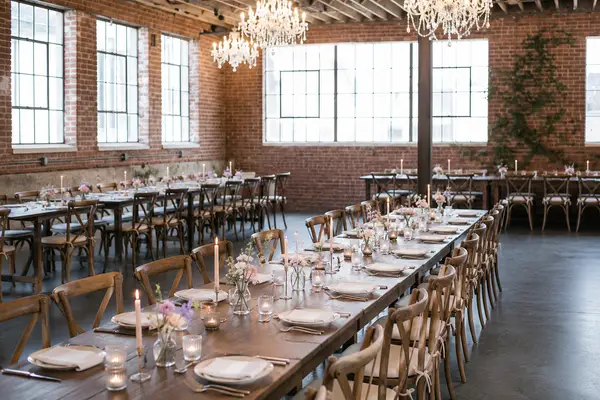 Moss Denver industrial wedding reception